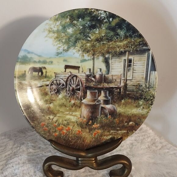 Maurice Harvey "The Dairy Cans" Collector Plate - Picture 5 of 5